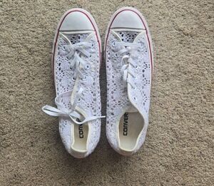 Converse White Canvas Low-Top Sneakers